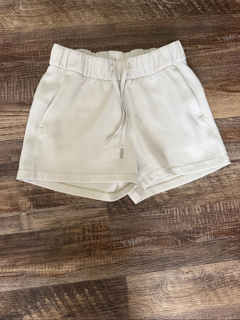 lululemon athletica Cream Drawstring Athletic Shorts
